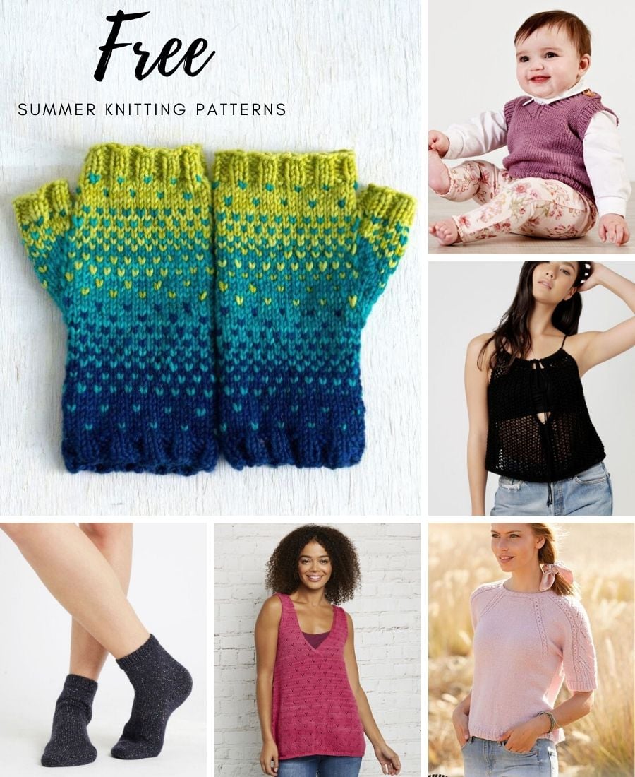 FREE summer knitting patterns for summer